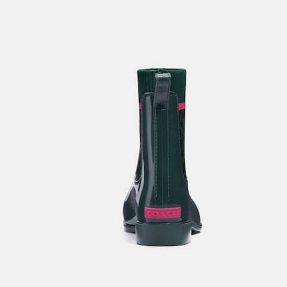 Green and Pink Coach Rain Boot - Picture 2 of 2